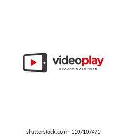 Play video logo design vector illustration