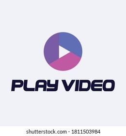 Play video logo template, new video logo design, video icon