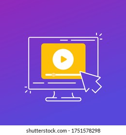 play video, media content vector icon