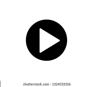 Play video or play media flat icon for apps and websites