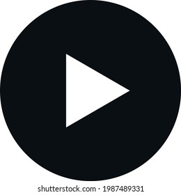 Play video or play media flat icon for apps and websites