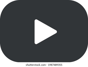 Play video or play media flat icon for apps and websites