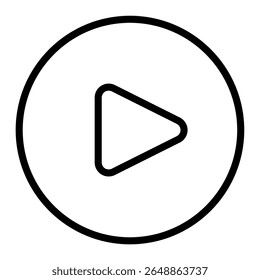 Play video or play media flat icon for apps and websites