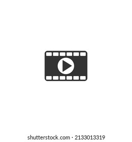 Play video modern icon strip vector isolated on white background