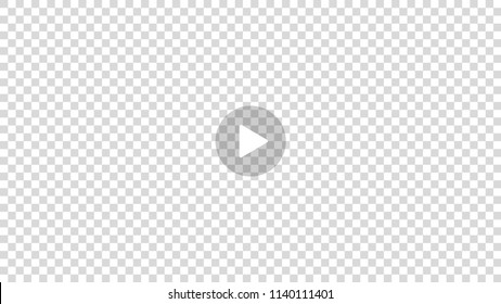 Play video sign vector on transparent background.