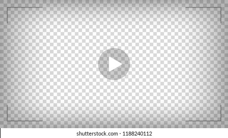 Play video sign vector on transparent background.