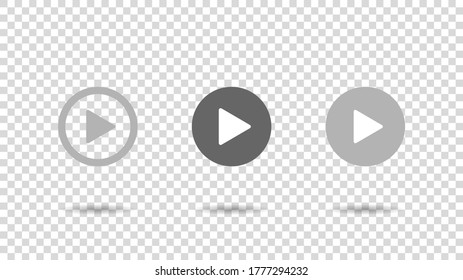 Reproducir el vector de signo de vídeo en fondo transparente.