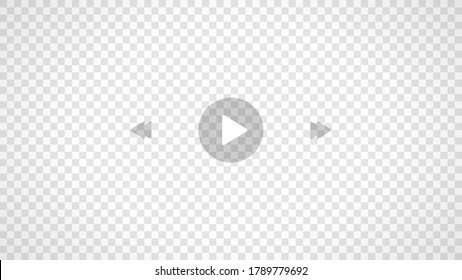 Play video sign vector on transparent background.