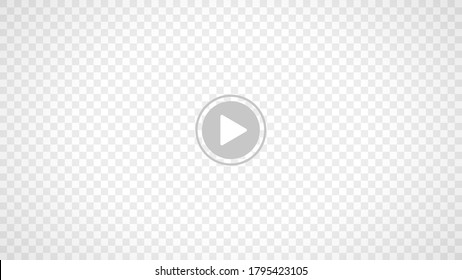 Play video sign vector on transparent background.