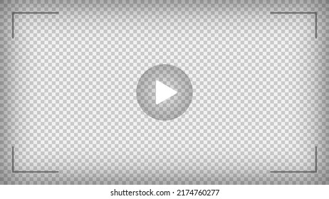 Abspielen von Vektorgrafiken auf transparentem Hintergrund. Vektorgrafik. EPS10.