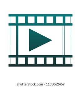 Play video symbol blue lines