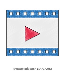 Play video symbol scribble
