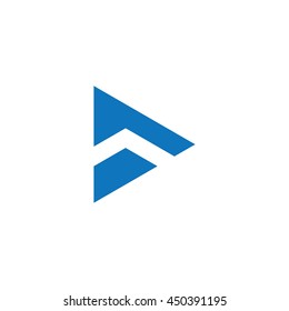 play video triangle house window property logo vector