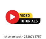 Play video tutorials icon in flat style. Education software vector illustration on isolated background. Webinar training sign business concept.