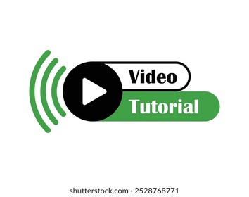 Ícone reproduzir tutoriais em vídeo em estilo simples. Ilustração vetorial de software educacional em fundo isolado. Conceito de negócio de sinal de treinamento de Webinar.