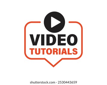 Play video tutorials icon in flat style. Education software vector illustration on isolated background. Webinar training sign business concept.