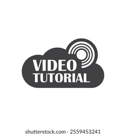 Play video tutorials icon in flat style. Education software vector illustration on isolated background. Webinar training sign business concept.