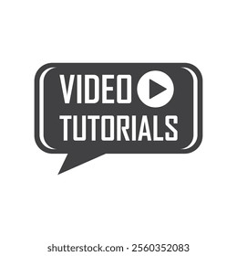 Play video tutorials icon in flat style. Education software vector illustration on isolated background. Webinar training sign business concept.