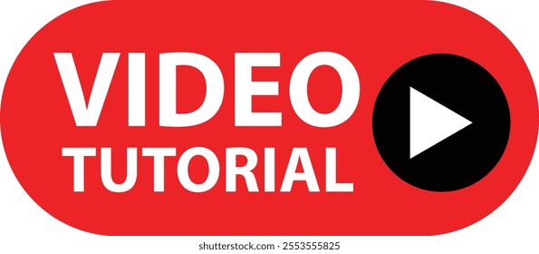 Play video tutorials icon. Webinar training sign. Video tutorial button symbol. flat style.