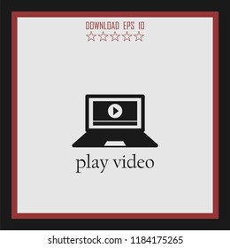 play video vector icon
