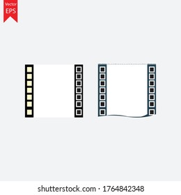Play Video vector icon, Film Strip Icon, movie icon,