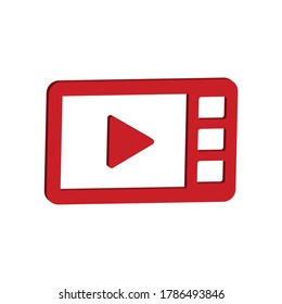 Play Video vector icon. video icon vector, flat design best vector icon. Stock illustration