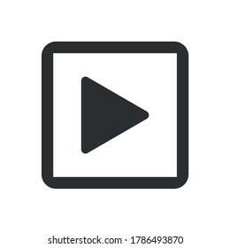 Play Video vector icon. video icon vector, flat design best vector icon. Stock illustration