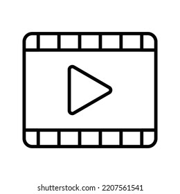 Reproducir ilustración de icono de vector de vídeo 