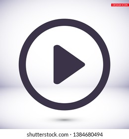 Play Video vector icon. lorem ipsum Flat Design JPG