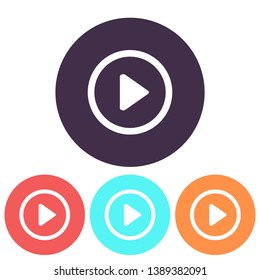 Play Video vector icon. lorem ipsum Flat Design JPG