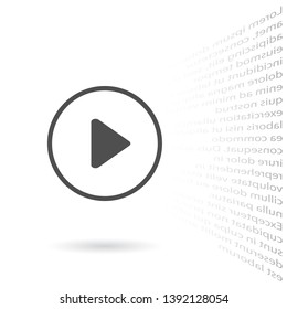 Play Video vector icon. lorem ipsum Flat Design JPG