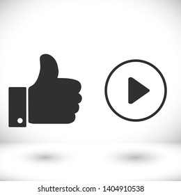 Play Video vector icon. lorem ipsum Flat Design JPG