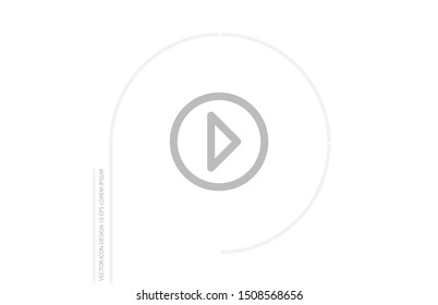 Play Video vector icon. lorem ipsum Flat Design JPG