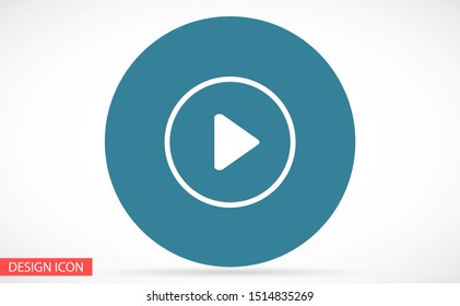 Play Video vector icon. lorem ipsum Flat Design JPG