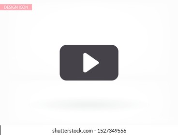 Play Video vector icon. lorem ipsum Flat Design JPG