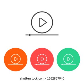 Play Video vector icon. lorem ipsum Flat Design JPG
