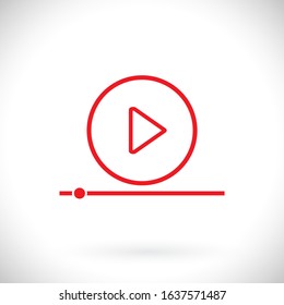 Play Video vector icon. lorem ipsum Flat Design JPG