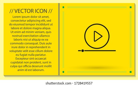 Play Video vector icon. lorem ipsum Flat Design JPG