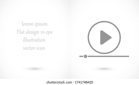 Play Video vector icon. lorem ipsum Flat Design JPG