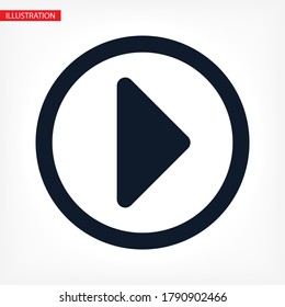 Play Video vector icon. lorem ipsum Flat Design JPG