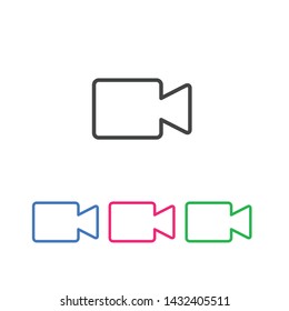 Play Video vector icon sign