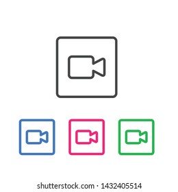 Play Video vector icon sign