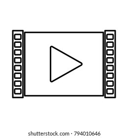 Play video - vector icon without  fill