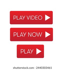 Play Video web button set