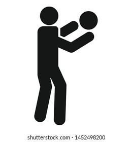 Play volleyball icon. Simple illustration of play volleyball vector icon for web design isolated on white background