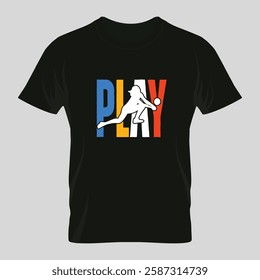 Play, Volleyball vector at-shirt Design For Sport Lover.