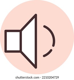 Play volume, illustration, vector on white background.
