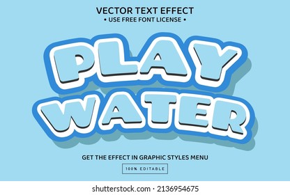 Play Water 3D Editable Text Effect Template