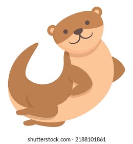 Play weasel icon cartoon vector. Cute animal. Funny ferret