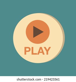 play web icon on background. pause sign